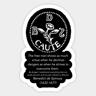 Spinoza's Caution (Caute) Motto/Signet Ring Sticker